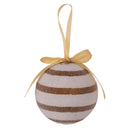 Set 14 Palle di Natale Ø7,5 cm in Polyfoam con Box Bianco e Oro