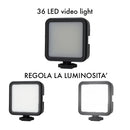 Set per Video Live Microfono Mini Treppiedi e Luce con Telecomando