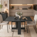 Tavolo Salvaspazio Consolle Allungabile 30-130x76 cm Artemio in Legno Antracite     