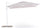 Parasol de Jardin Décentralisé 3x3m en Aluminium et Polyester Gris Senso