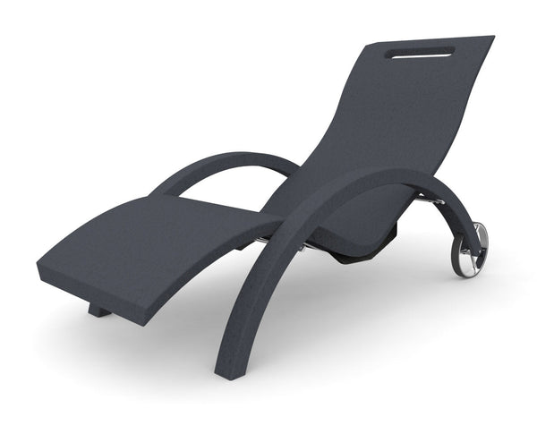 online Lettino Chaise Longue da Esterno Giardino Inclinabile con Ruote Arkema Serendipity Grigio Antracite