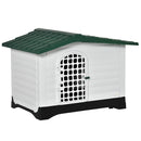Cuccia per Cani Taglia Piccola 111x84x80 cm in Plastica Bianca e Verde