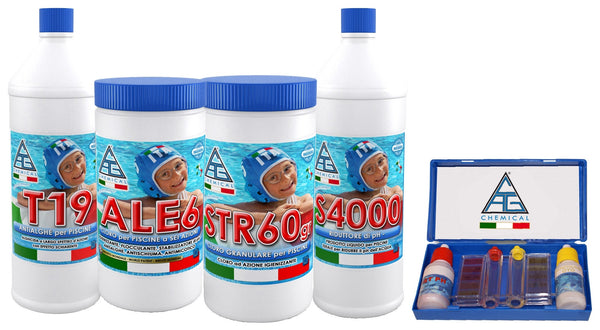 sconto Kit de traitement et d'entretien de l'eau de piscine 4+1 Cag Chemical