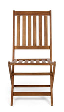 Set 2 Sedie Pieghevoli da Giardino 47,5x60x92 cm in Legno Mali Natural