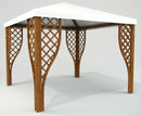Gazebo da Giardino in Legno 3x3m con Copertura in PVC Taini Calice Pocket Noce