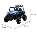 Macchina Elettrica per Bambini Licenza Ufficiale Polar 24V Fuoristrada 2 Posti Blue