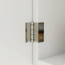 Specchio da Bagno Ovale 45x13,5x 90 cm con Armadietto in MDF Bianco 