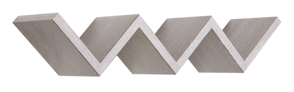 sconto Etagère murale bibliothèque Zigzag 56x15,5 cm en bois de fibre de chêne gris éclair Nouveau