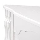 Camino Elettrico da Pavimento ad Angolo 88,2x95x47,3 cm Effetto Fiamma 2000W Clasic & Meridian Bianco