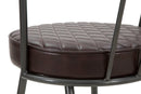 Poltrona Iron Line 52x58x75 cm in Ferro e Spugna e PU Marrone e Grigio