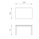 Tavolo Allungabile 140/220x90x75 cm in Metallo con Top Ceramica su Vetro Marmo Bianco