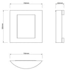 Camino a Bioetanolo da Parete 73x22 cm Ruby Fires Corato in Acciaio