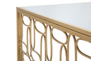 Tavolo da Caffé Bubbles 90x60x45 cm in Ferro e Specchio Oro e Argento