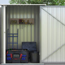 Casetta Box da Giardino 100x103x160cm in Acciaio Galvanizzato Grigio 
