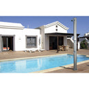 Doccia Solare da Giardino 28L Miscelatore e Lavapiedi ATI Docce D Inox Anodizzato