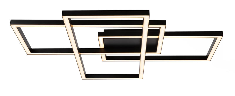 Plafoniera Modern in Metallo e Acrilico Line Nero