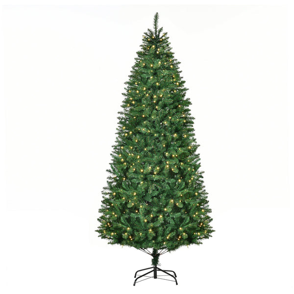 Sapin de Noël Artificiel 225 cm 1146 Branches 450 Lumières LED Blanc Vert sconto