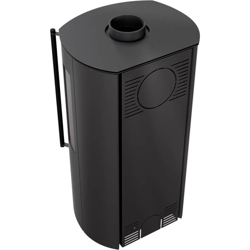 Stufa a Legna 6/11KW in Acciaio Flig Santa Monica Plus Nera