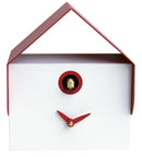 Orologio a Cucù da Parete e Tavolo 19,5x23x14 cm Pirondini Italia Dotto Bianco e Rosso