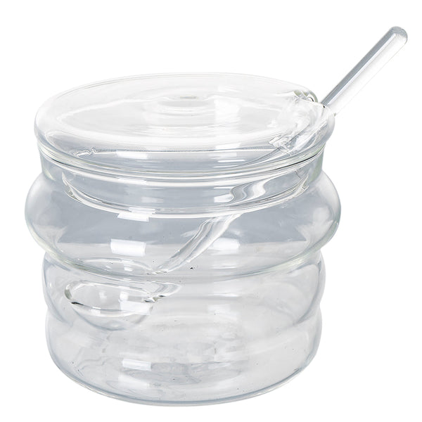 sconto Zuccheriera con Cucchiaino Ø9x7 cm 250 ml in Vetro Borosilicato VdE Tivoli 1996 Glass
