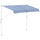Store mural 300x150 cm en métal et polyester bleu et blanc