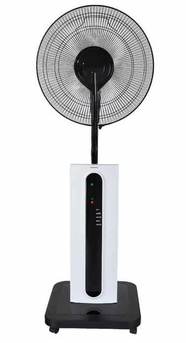 Ventilateur sur pied d'intérieur avec brouillard d'eau Jessen noir et blanc sconto