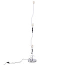 Lampada da Terra 160 cm con Interruttore a Pedale in Acciaio Inox Bianco 