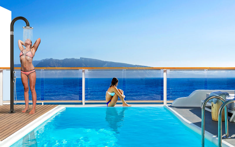 Doccia da Esterno Giardino Miscelatore e Doccetta Arkema Funny Yin Arancio