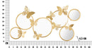 Pannello da Muro Farfalla Mirror 89,5x4,5x45,5 cm in Ferro