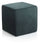 Pouf Rembourré 38x38x38 cm en Velours Vert