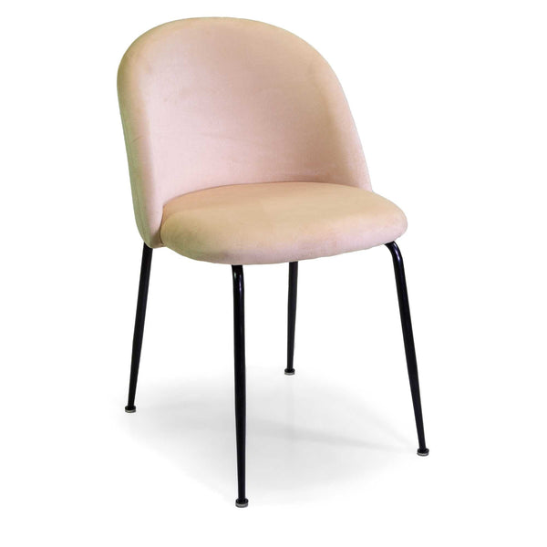 online Chaise Sammi 50x57xh47/77,5 cm en tissu velours crème/noir