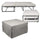 Lit bébé pouf avec matelas pliant 78x78x47 cm Avalli Contract Beige
