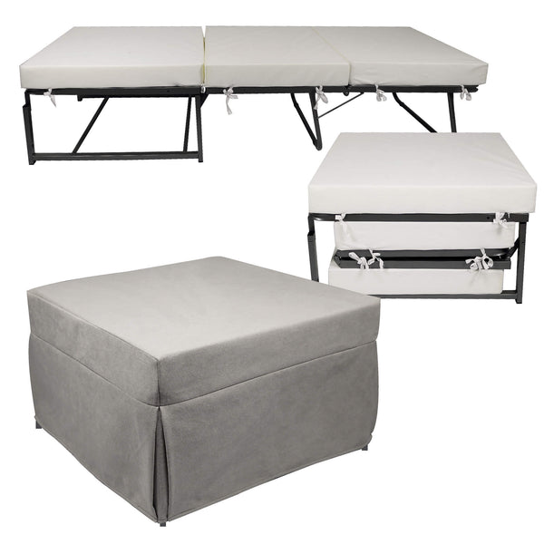 prezzo Lit bébé pouf avec matelas pliant 78x78x47 cm Avalli Contract Beige