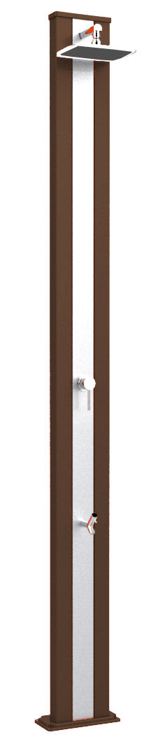 Doccia Solare da Esterno Giardino 30L Miscelatore e Lavapiedi Arkema Spring S Fascia Inox Oro Van Gogh sconto