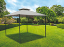 Gazebo da Giardino in Metallo 3x3m Soriani Salinas Tortora