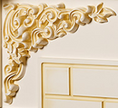 Camino Elettrico da Pavimento 111x145x38 cm Effetto Fiamma 1950W Imperial & Mirabella Avorio