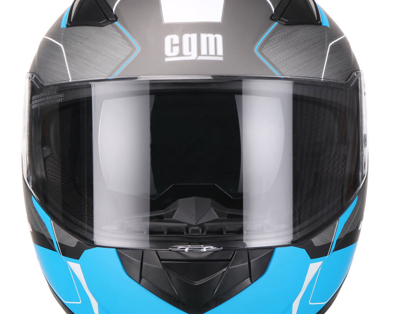 Casco Integrale per Scooter Visiera Lunga CGM Silverstone 317G Azzurro Opaco Varie Misure
