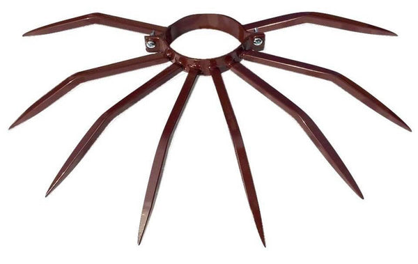 online Antivol avec pointes et contre-collier en acier pour tuyaux de descente Tuyaux extérieurs Ø80 mm Marron