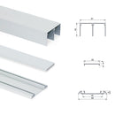 Sistema a Scorrimento Inferiore per Armadio 2 Ante 16 mm con Chiusura Soft Emuca