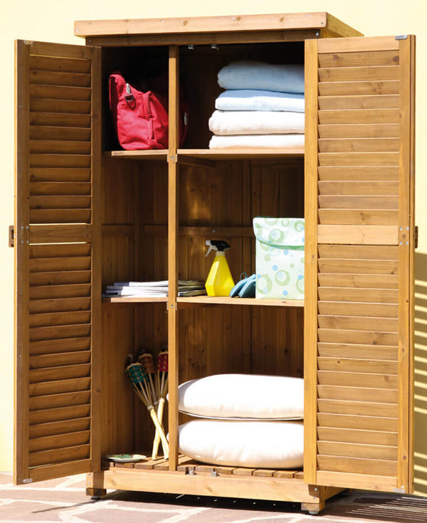 Armoire de jardin pour outils 87x45x160 cm en bois prezzo