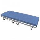 Letto Singolo Brandina Pieghevole  80x190x34 cm con Materasso H10 cm e Doghe in Legno Nero