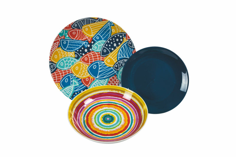 Servizio Piatti 18 Pezzi in Porcellana 6 Posti Tavola Diversi Villa d'Este Home Tivoli Can Fisher