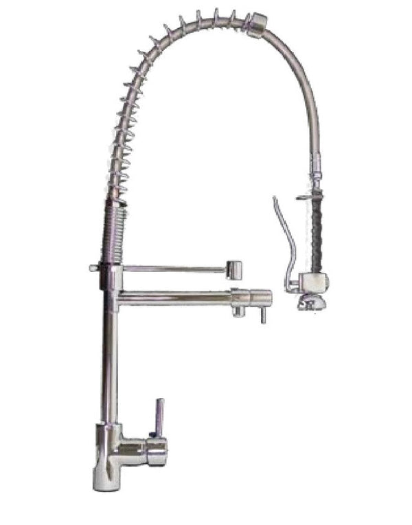 Rubinetto Cucina Miscelatore Monocomando Lavello con Molla Girevole in Ottone Grand Chef Cromato online