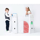 Casetta per Bambini Castello in Carta da Colorare 92x76x86 cm Bianco  