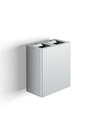 Pattumiera a Muro a 2 Scomparti Totale 40 L 51x28x56 cm con Contenitori Interni in Acciaio Verniciato Grigio 
