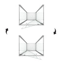 Box Doccia 3 Lati 1 Anta Battente In Cristallo Trasparente 6mm H185 Fosterberg Koge Trio Varie Misure