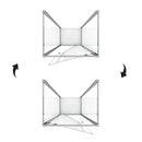 Box Doccia 3 Lati 1 Anta Battente In Cristallo Trasparente 6mm H185 Fosterberg Koge Trio Varie Misure