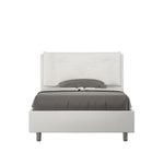 Letto 1 Piazza E Mezzo Imbottito in Similpelle Appia Large Bianco Varie Misure