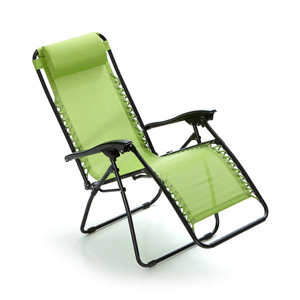Chaise de camping inclinable et pliable en textilène avec coussin Taddei Gran Relax Lime acquista