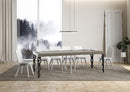 Tavolo Allungabile 90-246x90x77 cm Karamay Premium Cashmere Telaio Antracite 